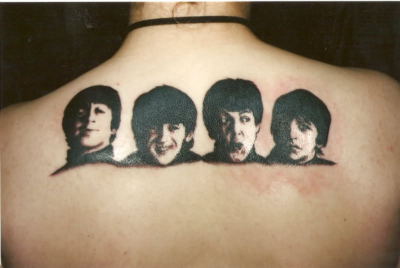Tattoo Art The Beatles Apple - Sticker Giant Beatles Tattoos