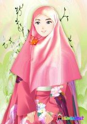 Fatimah Azahro Muslimah Kartun anime jilbab 