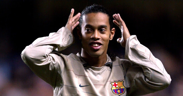 Watch footage of Ronaldinho playing foot volleyball with prison inmates