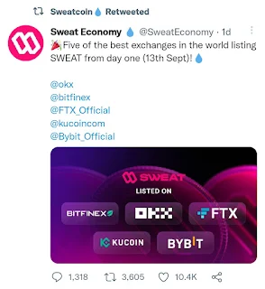 اطلاق العملة الرقمية sweat لتطبيق sweatcoin تفاصيل السحب