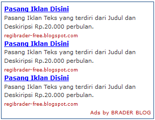 Membuat Iklan Teks Seperti Iklan Teks PPC di Blog