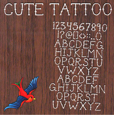 Cute Tattoo font from Dirt2com 5