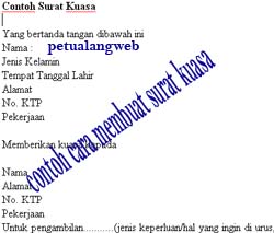 Contoh cara membuat surat kuasa sederhana yang baik 