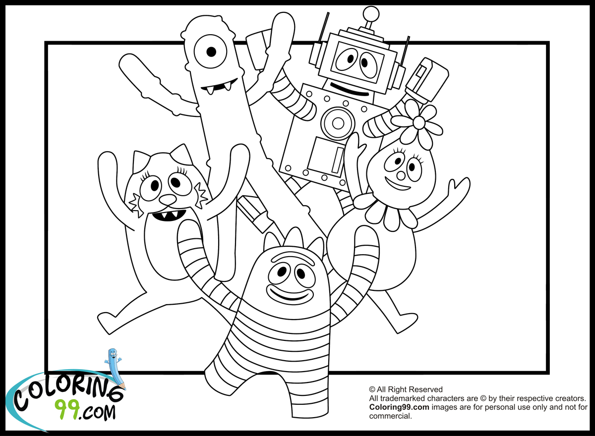 Download Yo Gabba Gabba Coloring Pages | Team colors