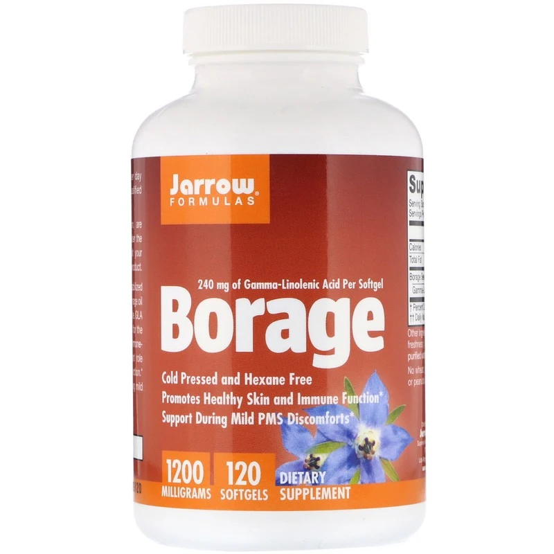 Jarrow Formulas, Borage, GLA-240, 1200 мг, 120 мягких желатиновых капсул