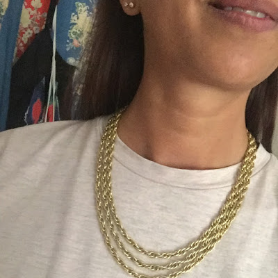 Gold Vintage Triple Rope Necklace