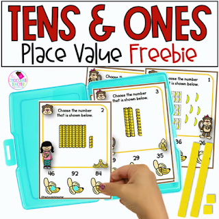 Grab this Tens and Ones Place Value task poke cards FREEBIE to use in your classroom today.