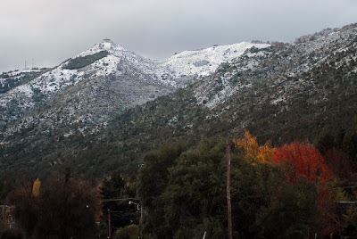 Llegó la nieve a  Bariloche.-