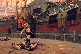 La plebe enardecida pide muerte en el Coliseo romano
