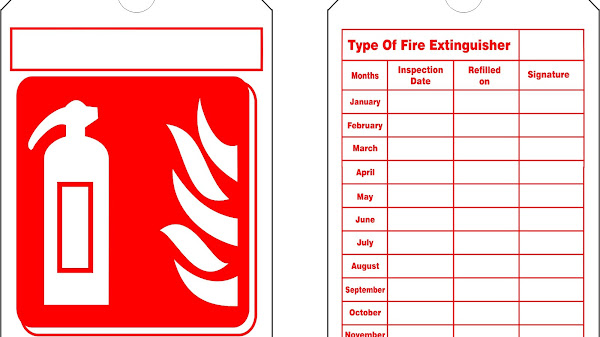 Fire Extinguisher Inspection Tags