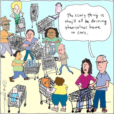 shopping cart gridlock