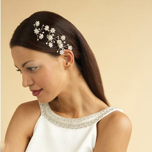 Princess straight wedding hairstyle