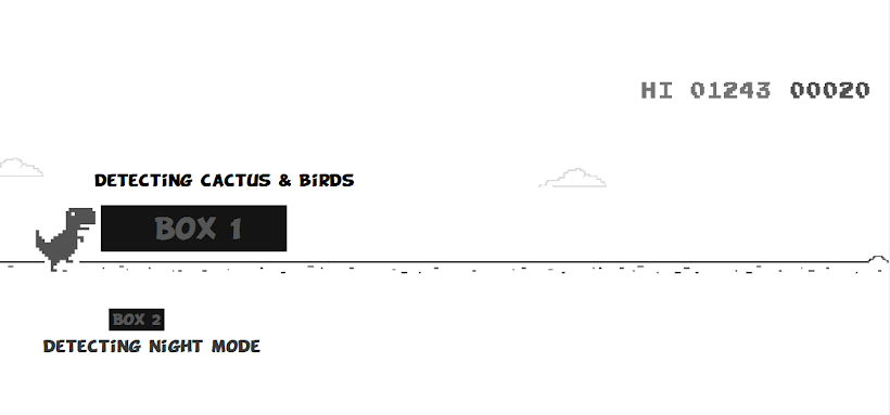 dino game automation - box position to detect objects