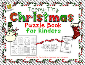  The Puzzle Den - Teeny-Tiny Christmas Puzzle Book for Kinders