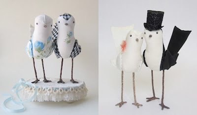 Bird Wedding Cake Toppers on These Gorgeous Bird Cake Toppers Out Of Vintage Dresses  All Birds