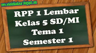 rpp 1 lembar kelas 5 semester 1