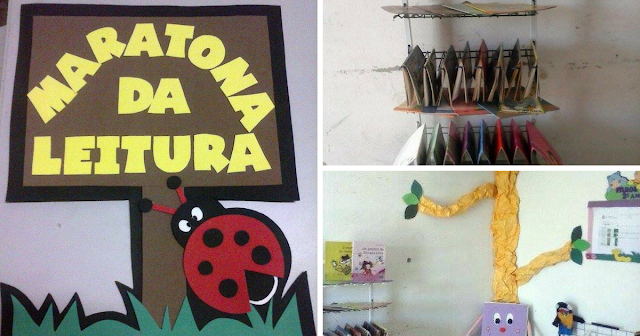 Atividade para trabalhar leitura com alunos das series iniciais, organizada na sala de aula em um cantinho bem aconchegante, gostoso, divertido e bem colorido para os alunos.