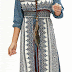 Button Down V Neck Long Boho Dress with Split