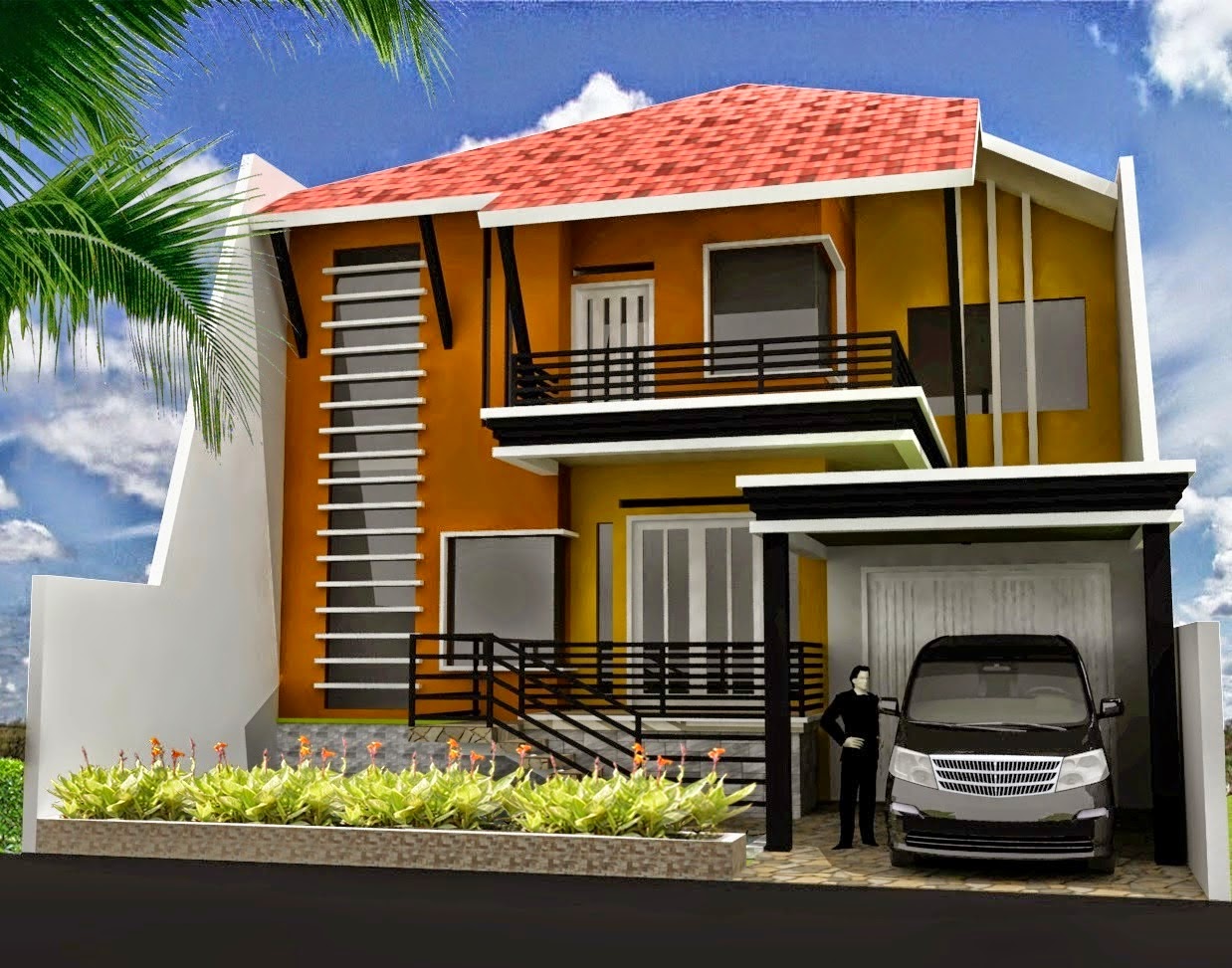 Sample Image and Photo Minimalist House 2 floors Ideal Handsets