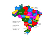 Veja quais serão as novas áreas e os Estados divididos em caso de aprovação . (mapa do novo brasil)