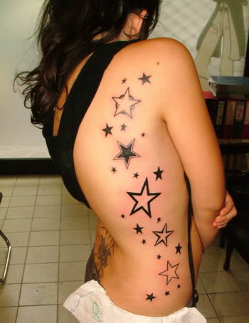 sidestartattoosongirljpg star tatto