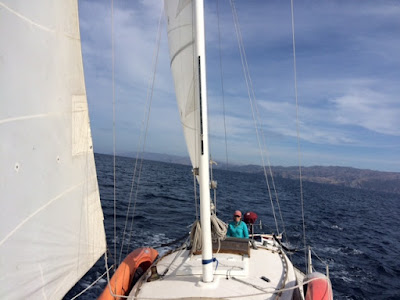 sailing to Catalina Harbor