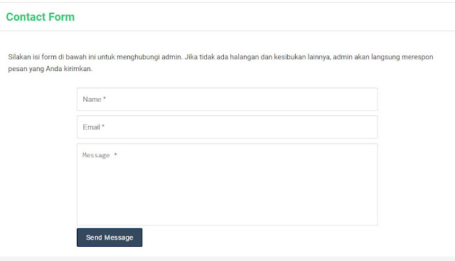 Solusi Contact Form tidak berfungsi pada blog