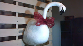 Completed Beautiful Swan Wall Sculpture