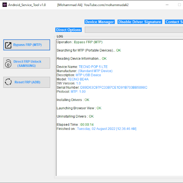 Android Service Tool v1.0 The New Samsung FRP Tool V2022
