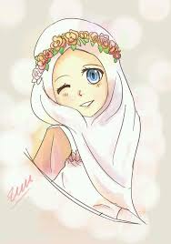  Gambar  Kartun  Muslimah  Laki Laki Dan  Wanita Cantik  Imut  