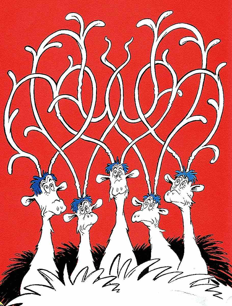 tangled antlers from the Dr. Seuss children's book If I Ran The Zoo