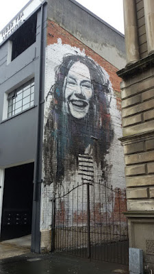 Graffiti, Street Art, Urban Art, breites Lachen, Neuseeland 