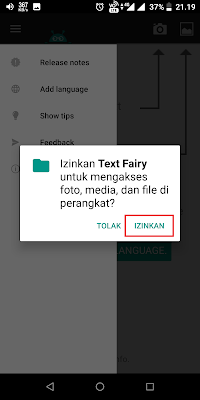 Jika muncul notifikasi aplikasi meminta perizinan, Sobat klik Izinkan.