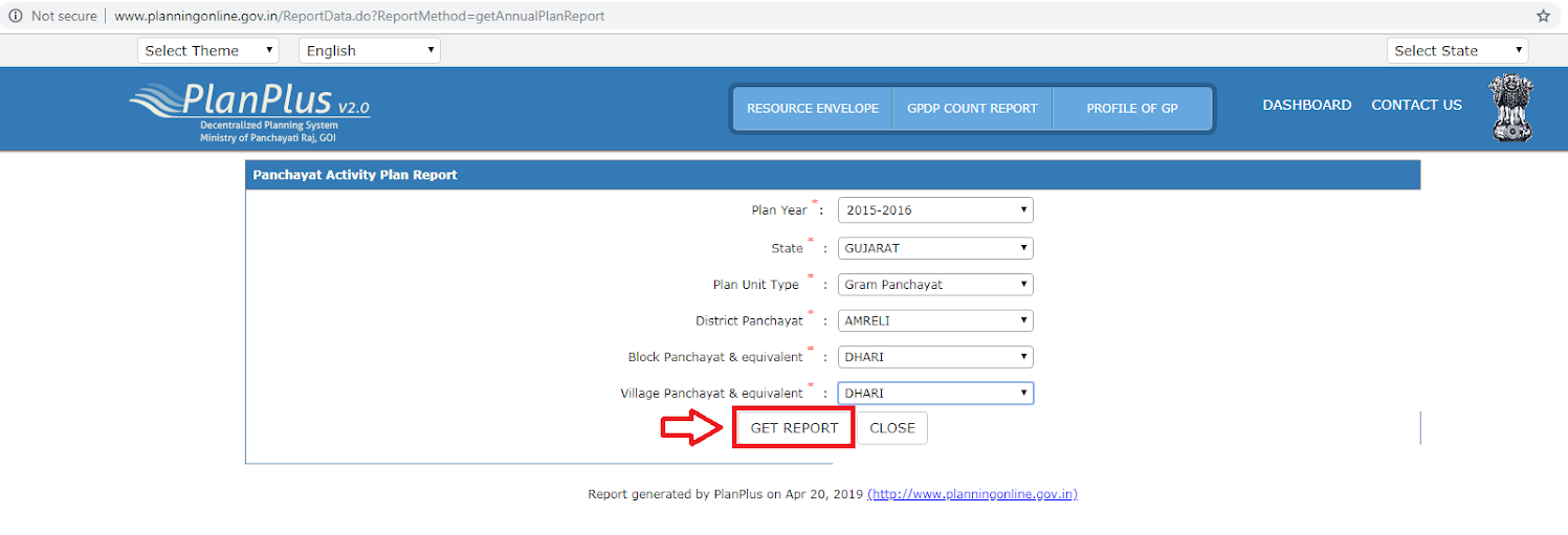 Gram panchayat report