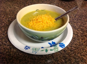 broccoli soup with grated cheese