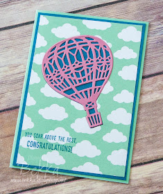 Congratulations Card Featuring Stampin' Up! UK's Lift Me Up Stamp Set & matching Up & Away Dies