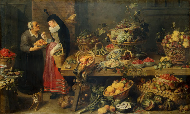 Fruit Stall by Frans Snyders - Genre Paintings from Hermitage Museum