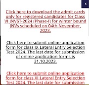 navodaya lateral entry 2024 application