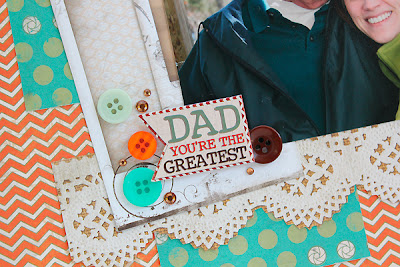 Bo Bunny Mama-Razzi2 Father's Day Layout Juliana Michaels detail