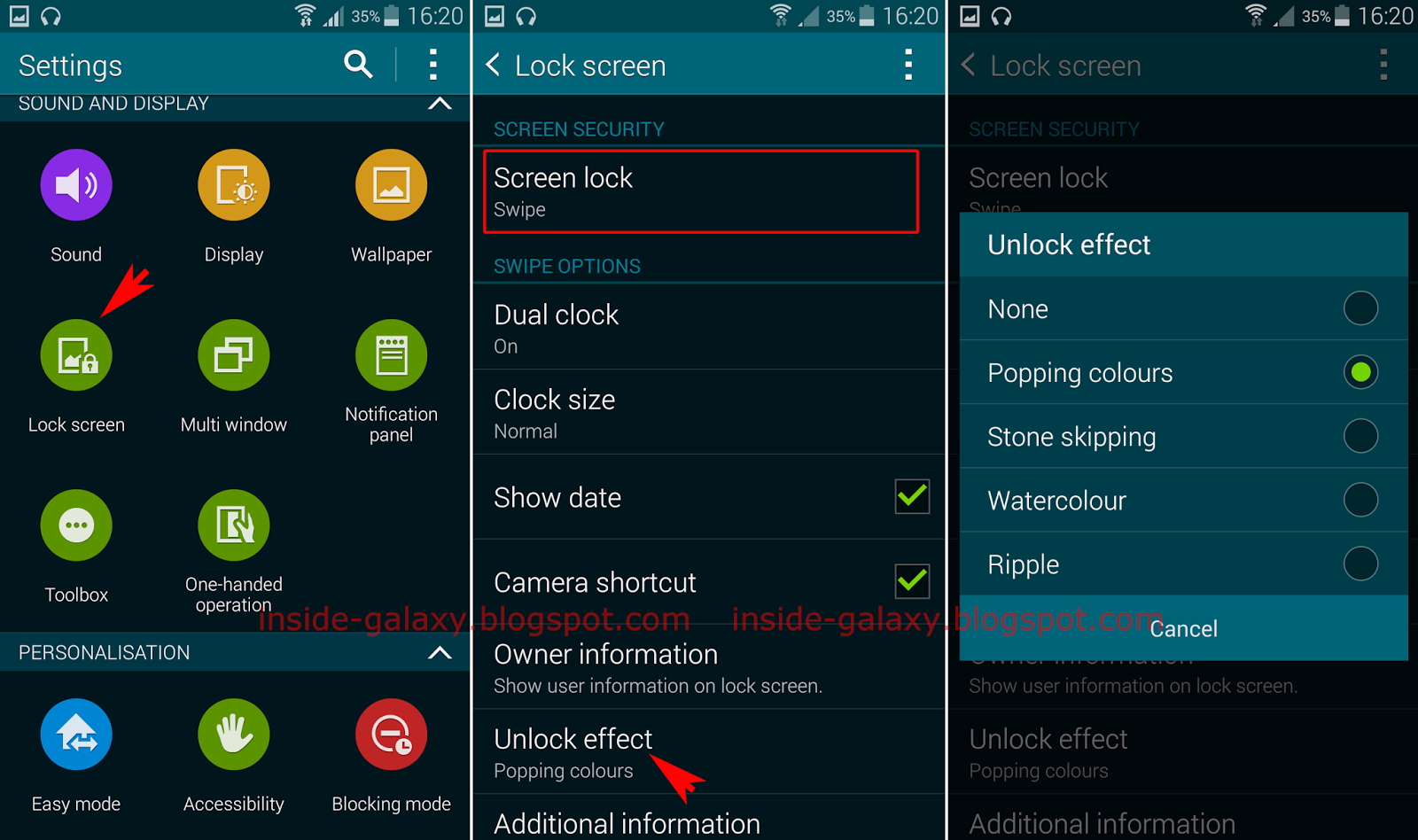 Inside Galaxy: Samsung Galaxy S5: How to Change Lock Screen Effect in