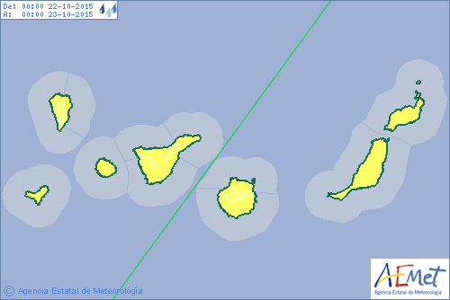 aviso por lluvias en canarias jueves 22 octubre