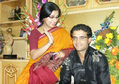 Sourav with wife Dona Ganguly