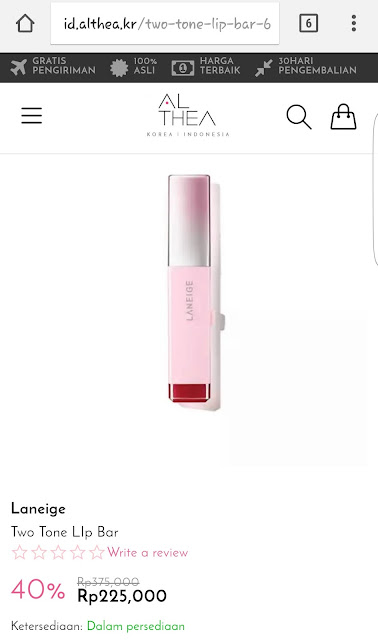 Laneige two tone lip bar