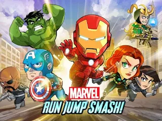 Screenshots of the Marvel: Run jump smash! for Android tablet, phone.