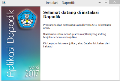 Aplikasi Dapodik Versi 2017 Semester Dua Tahun Pelajaran