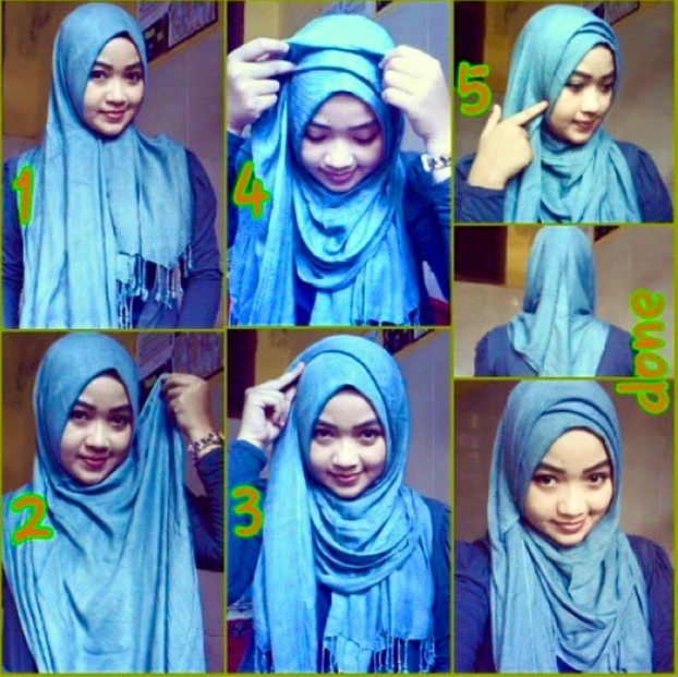 Tata Cara Hijab Pashmina Modern