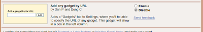add any gadget in Gmail