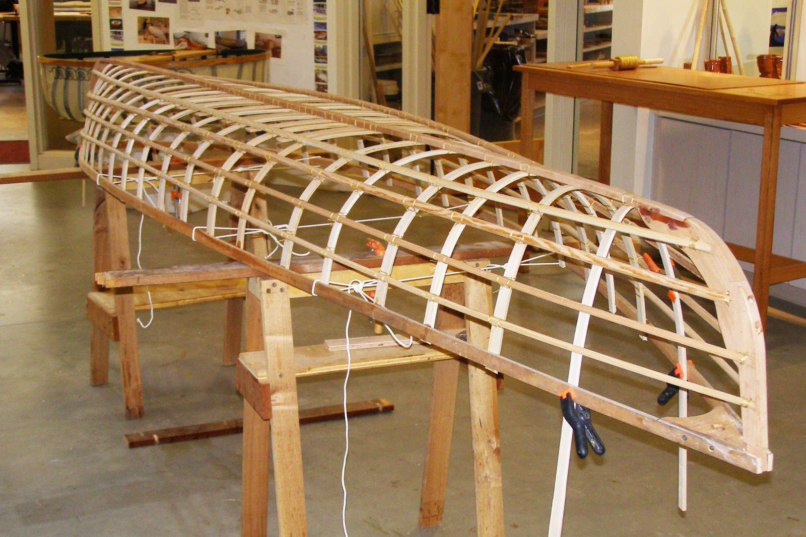Spencer Karl's skin-on-frame canoe.