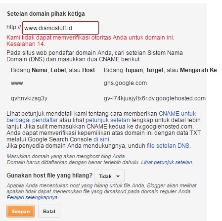 Kesalahan 14 Pada Setting Domain .ID