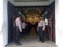Kenaikan Isa Almasih, Polsek Mergangsan Lakukan Pengamanan Misa di Gereja Santo Yusuf Bintaran